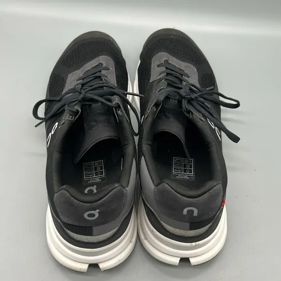 ON men's cloudrift sneaker in black/white sz| 12