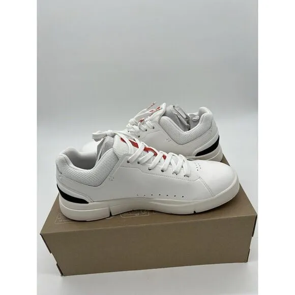 On Men's THE ROGER Advantage Shoes White/ Spice New With Box (No lid) Size 8