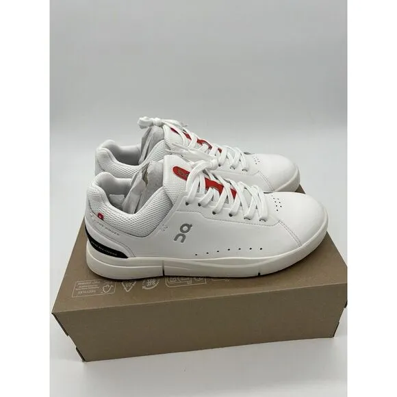 On Men's THE ROGER Advantage Shoes White/ Spice New With Box (No lid) Size 8