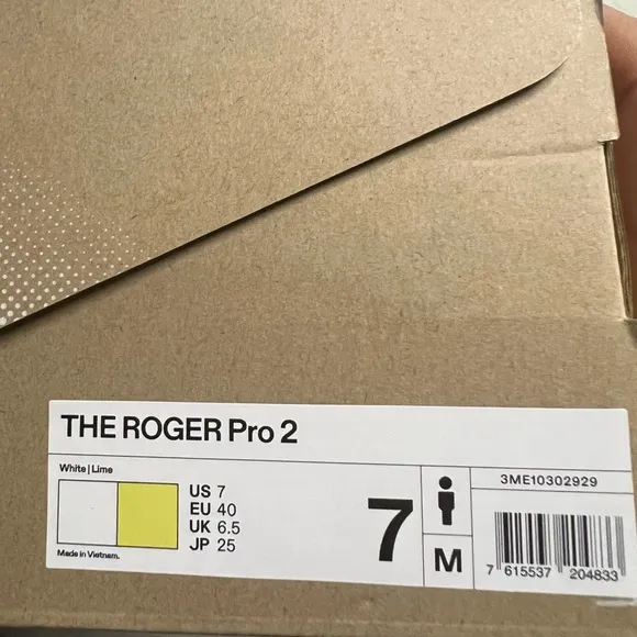 On THE ROGER Pro 2 Men's Tennis Shoes White Lime 3ME10302929 - New