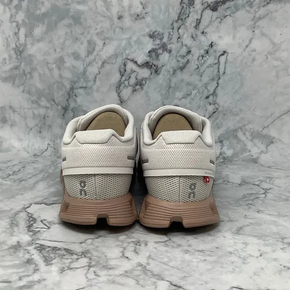 On Women's 8 Sand Rose Brown Cloud 5 Athletic Running Sneakers Shoes P2-23