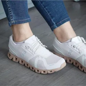 On Women's 8 Sand Rose Brown Cloud 5 Athletic Running Sneakers Shoes P2-23