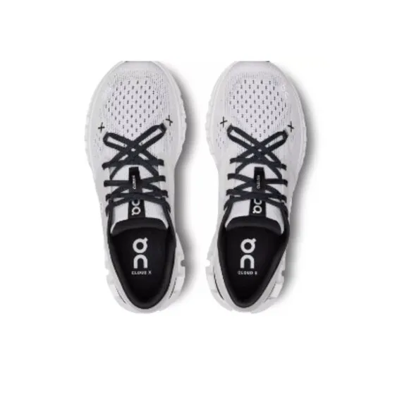 On Women's Cloud X 4 Training Shoes - Color: Ivory/Black