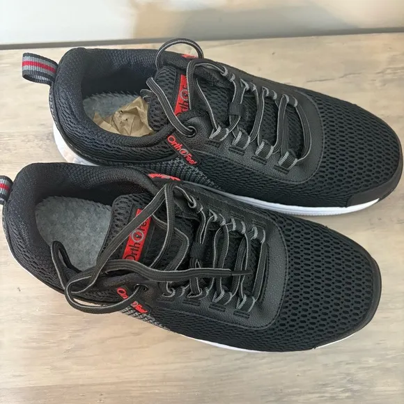 Orthofeet Biofit Edgewater Black Lace Up Shoes Sneakers Men’s Size 9.5 XX-Wide