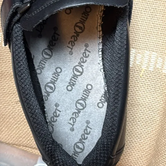 Orthofeet Black Leather Chelsea shoes Size 10.5B A18
