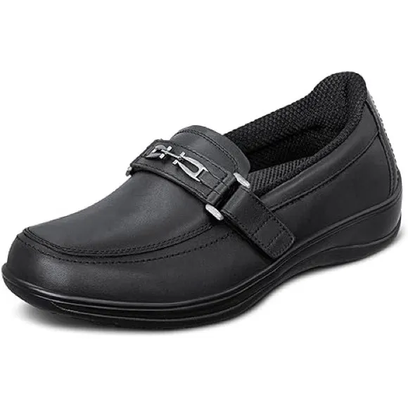 Orthofeet Black Leather Chelsea shoes Size 10.5B A18