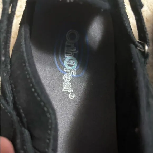 Orthofeet Sanibel Black Shoes size 10.5 Extra Wide