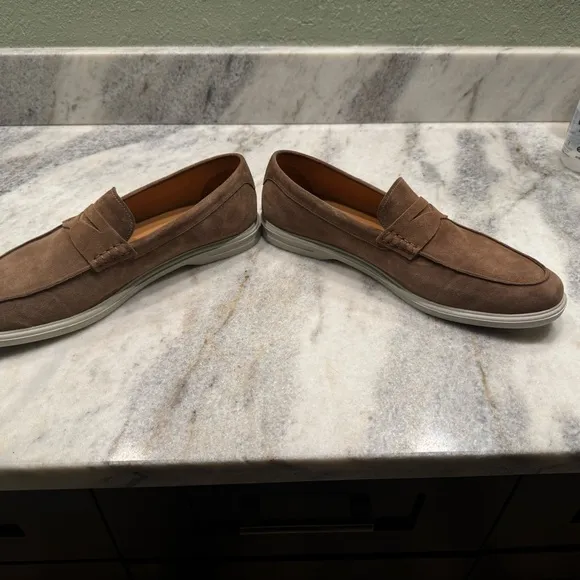 Peter Millar Brown Loafers with Penny Keeper