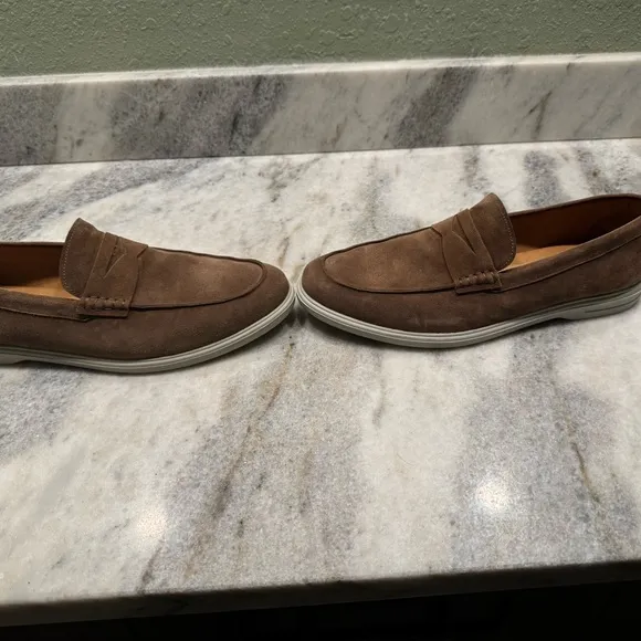 Peter Millar Brown Loafers with Penny Keeper
