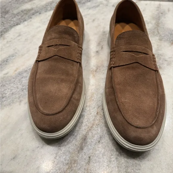 Peter Millar Brown Loafers with Penny Keeper