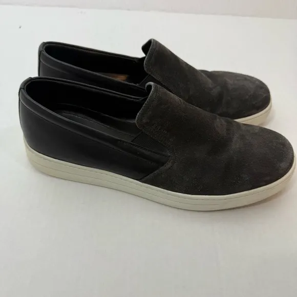 Prada Men's Leather Suede Slip-On Sneakers