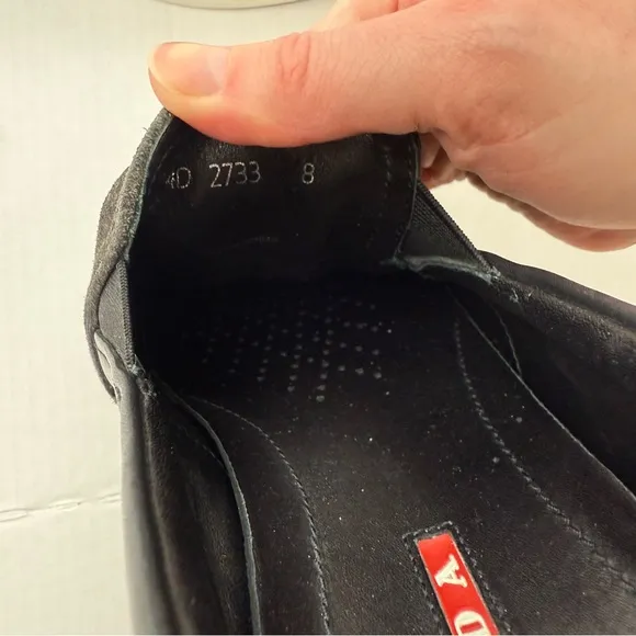 Prada Men's Leather Suede Slip-On Sneakers