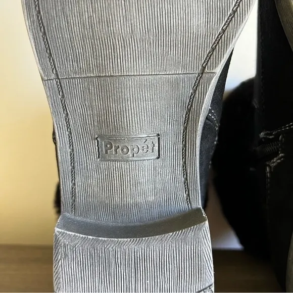 Propet Tabitha Black Fur Topped Women’s Boot Size 10 Wide #463