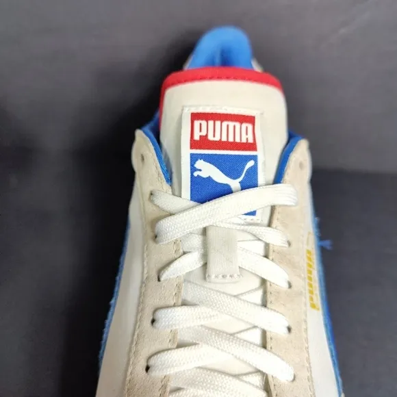 Puma Jamming Easy Rider Men's Sneakers Off White-Strong Blue Shoes Size 8