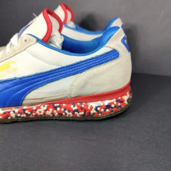 Puma Jamming Easy Rider Men's Sneakers Off White-Strong Blue Shoes Size 8