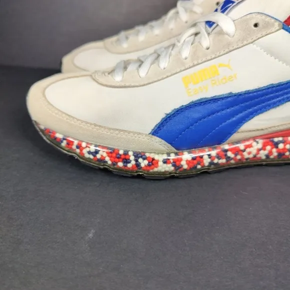 Puma Jamming Easy Rider Men's Sneakers Off White-Strong Blue Shoes Size 8