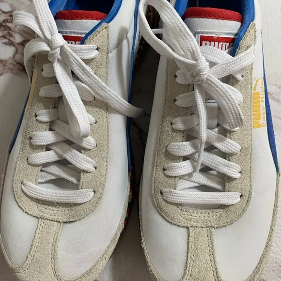 Puma Jamming Easy Rider Shoes White-Strong Blue 8
