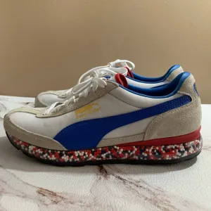 Puma Jamming Easy Rider Shoes White-Strong Blue 8