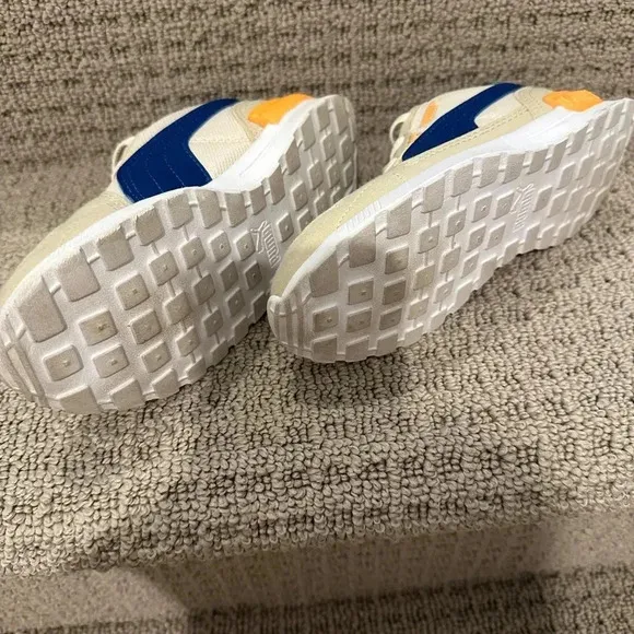 Puma little boys shoes tan blue orange color elastic lace size 13C