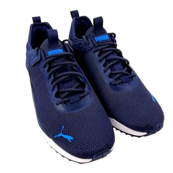 PUMA Sneakers Men's 9.5 PC Runner Activewear Shoes Breathable Athletic Blue