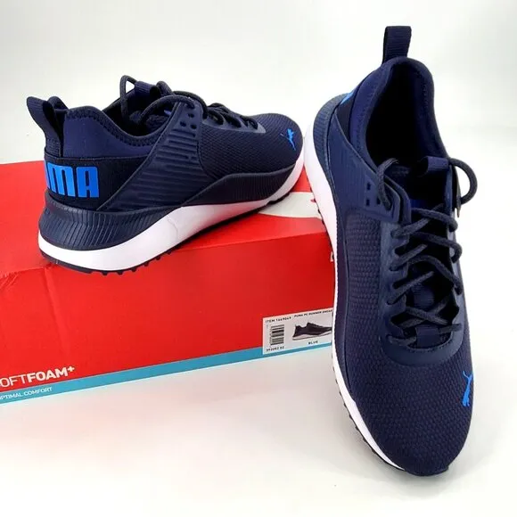 PUMA Sneakers Men's 9.5 PC Runner Activewear Shoes Breathable Athletic Blue