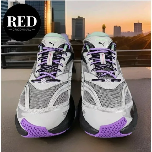Puma Velophasis Sprint 2K Running Grey Purple Black 395345-02 - Men's Size 11.5