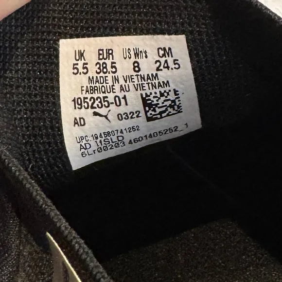Puma Women’s Softride Enzo NXT Running Shoes size 8 Black White