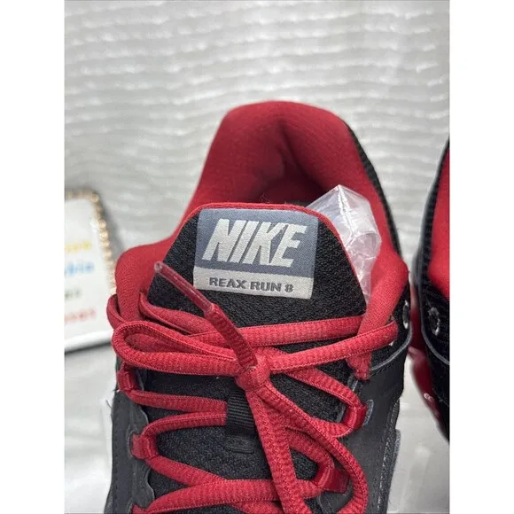 (R5) Nike Reax 8 Men's Size 12 Training Running Shoes Red black 599579-002