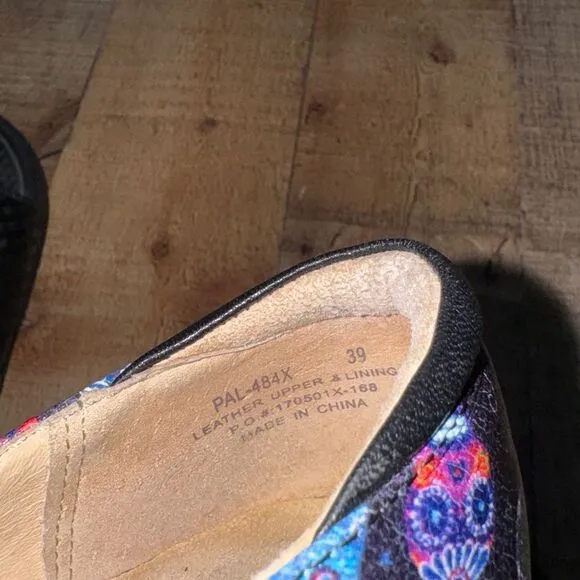 RARE Alegria Paloma Mary Jane Sugar Skull Print Shoes 39 Dia De Los Muertos US 9