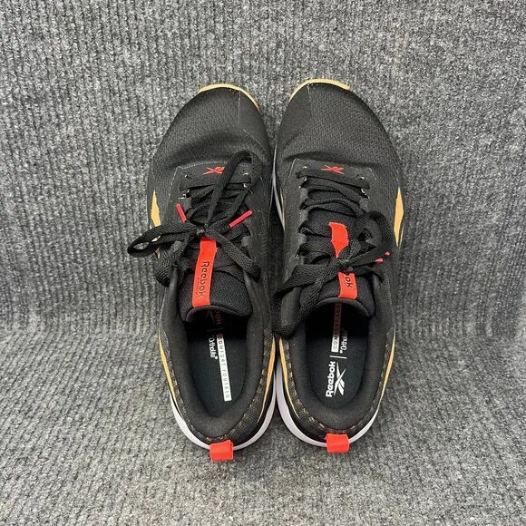 Reebok Nanoflex TR 2 Athletic Cross Training Shoes Black Gum Red Mens Size 11