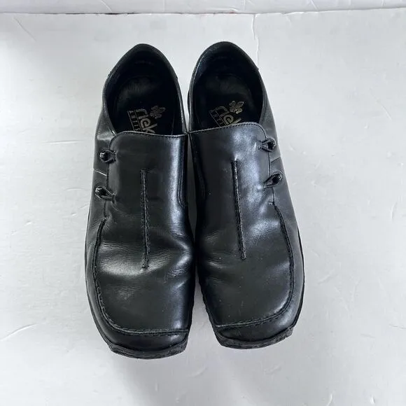 Reiker Women's Black Celia Slip On Comfort Shoes Size 10