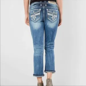 Rock Revival Bling Easy Capri Jeans