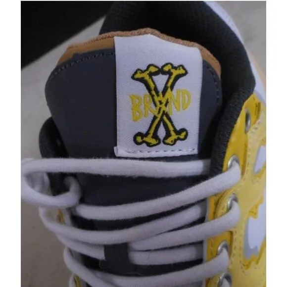 Rockstar Brand X Bleached Bone Sneakers Size 9 In Box Excellent White Yellow