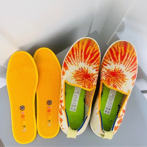 ROTHY’S Big Kids Sunburst Pattern Slip On Sneakers