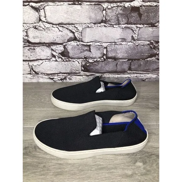 Rothy’s Black Knit Fabric The Original Slip On Sneaker Shoes Women 6M US/36.5EU