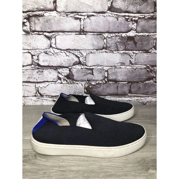 Rothy’s Black Knit Fabric The Original Slip On Sneaker Shoes Women 6M US/36.5EU