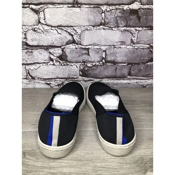 Rothy’s Black Knit Fabric The Original Slip On Sneaker Shoes Women 6M US/36.5EU