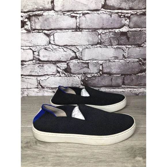 Rothy’s Black Knit Fabric The Original Slip On Sneaker Shoes Women 6M US/36.5EU