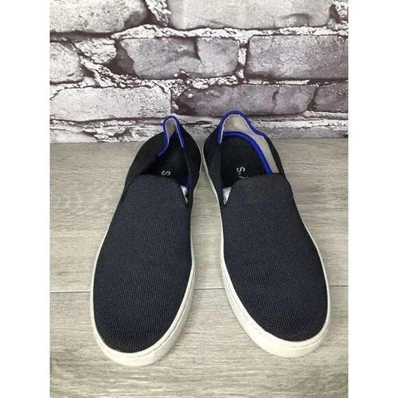 Rothy’s Black Knit Fabric The Original Slip On Sneaker Shoes Women 6M US/36.5EU
