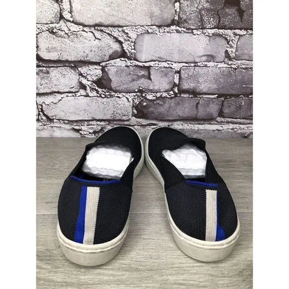 Rothy’s Black Knit Fabric The Original Slip On Sneaker Shoes Women 6M US/36.5EU