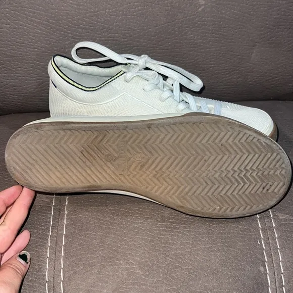 Rothy's Shoes Lace Up Sneaker Vanilla Gum Womens