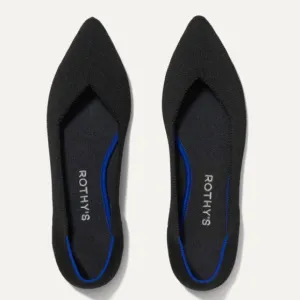 Rothy’s the point pointed toe slip on ballet flat woven shoes