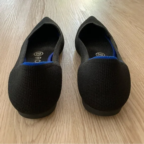 Rothy’s the point pointed toe slip on ballet flat woven shoes