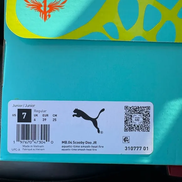 Sale! PUMA MB4 Scooby Doo JR women’s 8.5 or big kids size 7 new with box