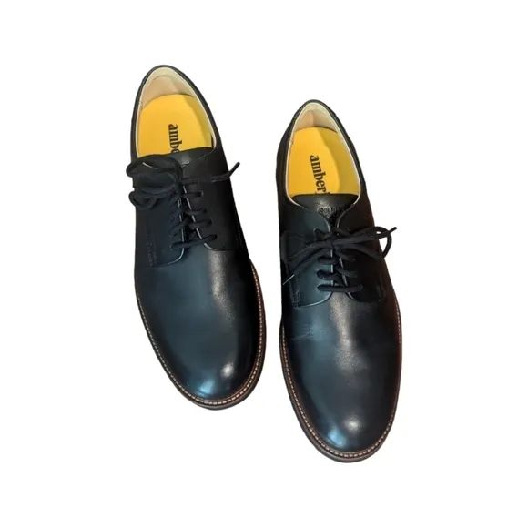 Samuel Hubbard black leather comfy &quot;Founder&quot; tie oxfords NWOT sz 11.5