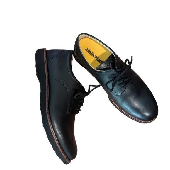 Samuel Hubbard black leather comfy &quot;Founder&quot; tie oxfords NWOT sz 11.5