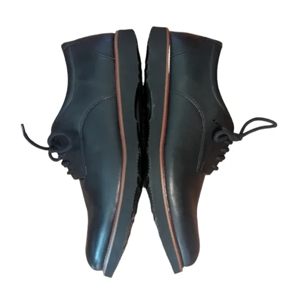 Samuel Hubbard black leather comfy &quot;Founder&quot; tie oxfords NWOT sz 11.5