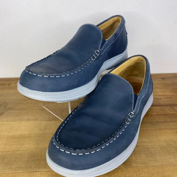 Samuel Hubbard Blue Skies Driftwood Slip On Nubuck Leather Shoes Mens Sz 11.5