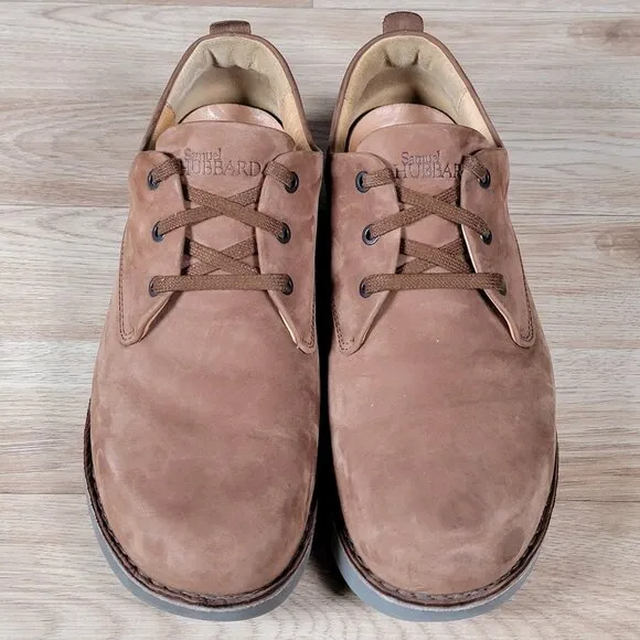 Samuel Hubbard Free Oxford Shoes Mens Size 11.5 W Wide Brown Nubuck Round Toe