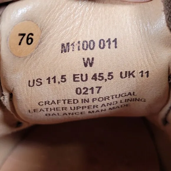 Samuel Hubbard Free Oxford Shoes Mens Size 11.5 W Wide Brown Nubuck Round Toe